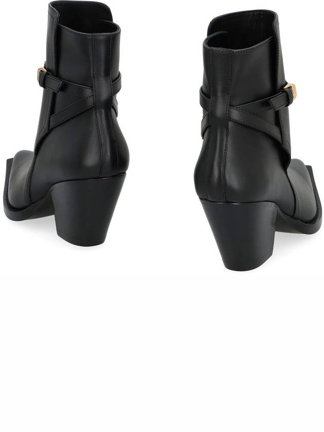 Versace Leather Ankle Boots - VERSACE - BALAAN 4