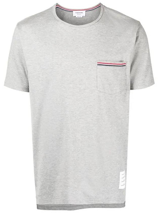 Thom Browne Pocket Striped Short Sleeve T Shirt MJS010A - TOM FORD - BALAAN 1