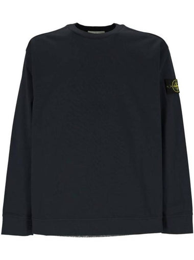 Crewneck Heavy Cotton Jersey Sweatshirt Navy - STONE ISLAND - BALAAN 1