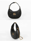 GG Marmont Half Moon Mini Bag Black - GUCCI - BALAAN 3