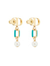 Dioriviera Petit CD Metal Earrings Blue Gold - DIOR - BALAAN 1