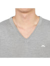 Lymann V-Neck Knit Top Light Grey Melange - J.LINDEBERG - BALAAN 7