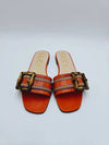 Women's Buckle Slippers Orange - GUCCI - BALAAN 4