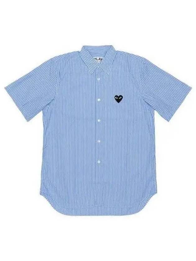 AZB0210511 P1B021 Black Heart Waffen Short Sleeve Shirt - COMME DES GARCONS - BALAAN 2