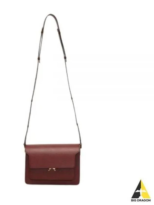 Saffiano Trunk Medium Shoulder Bag Burgundy - MARNI - BALAAN 2