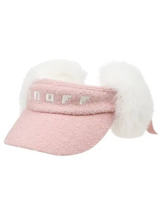 Real Fox Fur Visor OF8613LBPINK - ONOFF - BALAAN 1