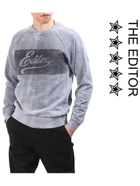 Logo Cotton Sweatshirt Grey - THE EDITOR - BALAAN 2