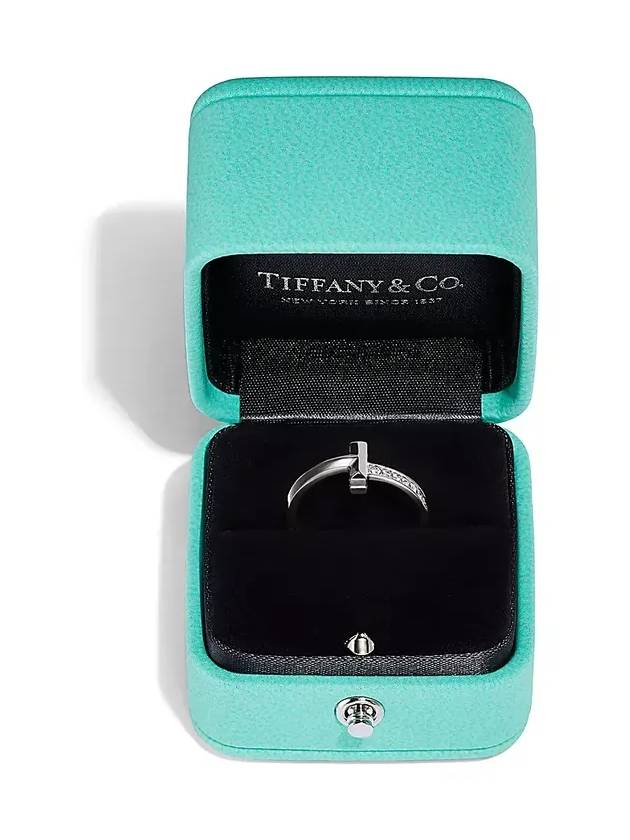 Tiffany T T1 ring white gold diamond setting 67795482 68489598 - TIFFANY & CO. - BALAAN 6