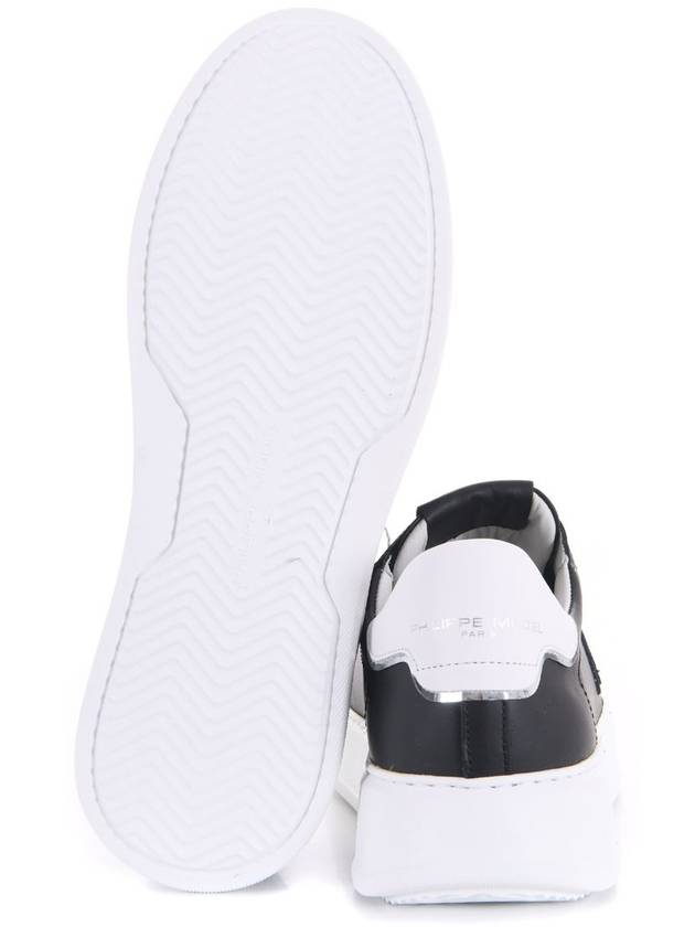 Men's Temple Tennis White Tab Low Top Sneakers Black - PHILIPPE MODEL - BALAAN 6