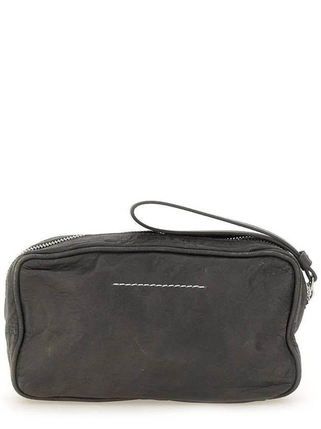 MM6 Logo Plaque Zip-up Makeup Bag SB6WF0002P6705_T8013 - MAISON MARGIELA - BALAAN 3