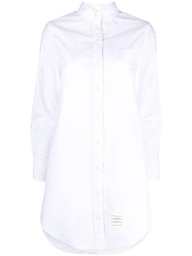 RWB Cotton Shirt Dress White - THOM BROWNE - BALAAN 1