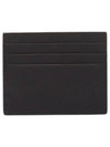 Saffiano Leather Triangle Logo Card Wallet Black Gold - PRADA - BALAAN 3