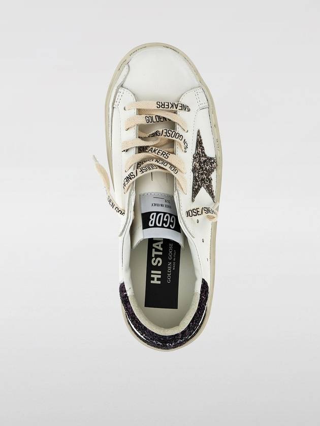 Hi Star Glitter Tab Low Top Sneakers White - GOLDEN GOOSE - BALAAN 5