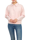 Print Cotton Long Sleeve Polo Shirt Baby Pink - SPORTY & RICH - BALAAN 6