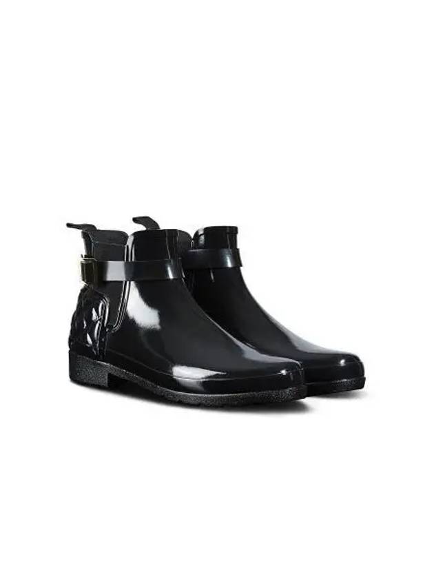 Refined Chelsea Quilt Gloss Rain Boots Black WFS1032RGLBLK - HUNTER - BALAAN 1