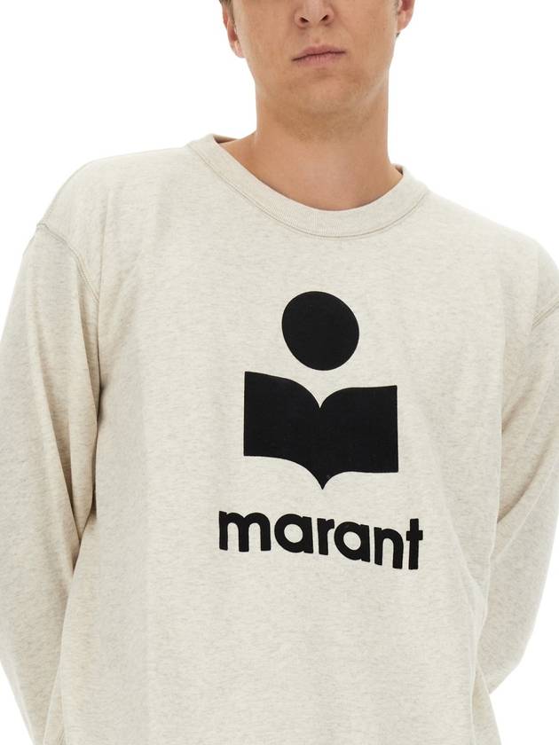 Mikoy Logo Cotton Sweatshirt Ecru - ISABEL MARANT - BALAAN 5