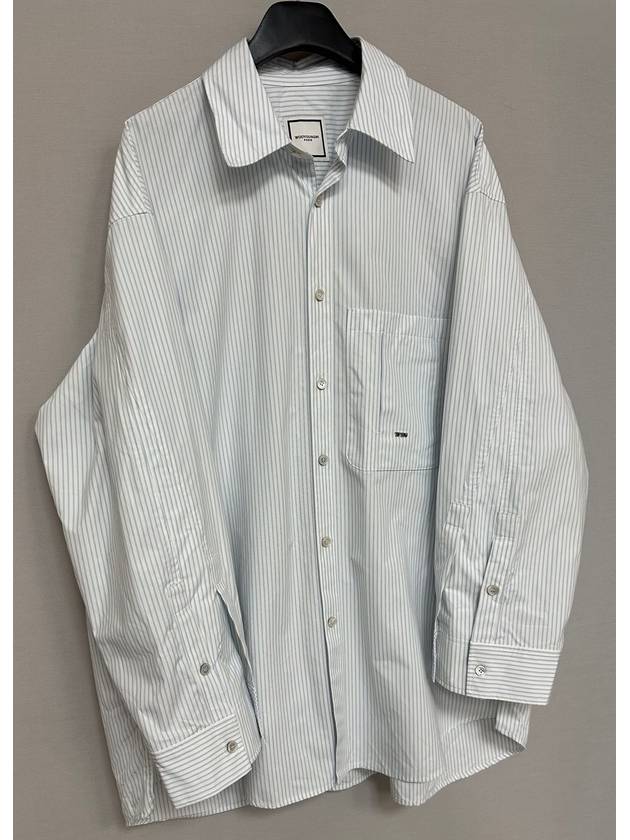 Blue Striped Cotton Shirt 115 - WOOYOUNGMI - BALAAN 2