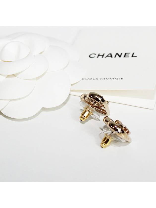 Heart CC Earrings Gold - CHANEL - BALAAN 5