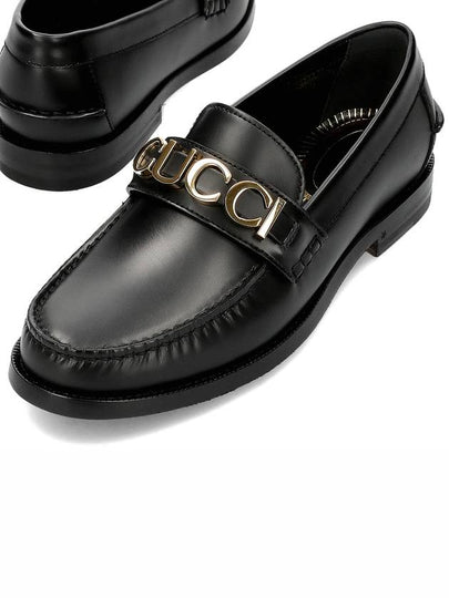 Metal Logo Loafers Black - GUCCI - BALAAN 2