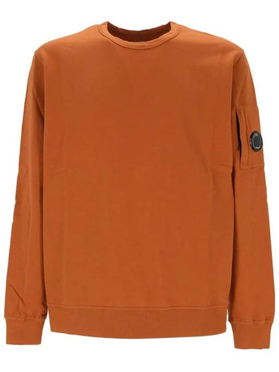 Light Fleece Crew Neck Sweatshirt Bombay Brown - CP COMPANY - BALAAN 2