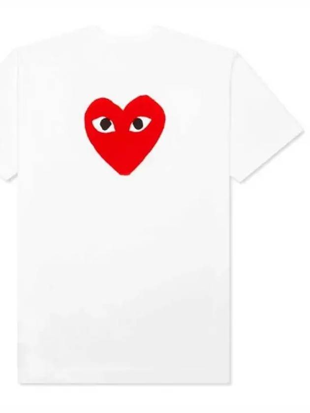 Men's Double Heart Short Sleeve TShirt P1T222 - COMME DES GARCONS - BALAAN 4