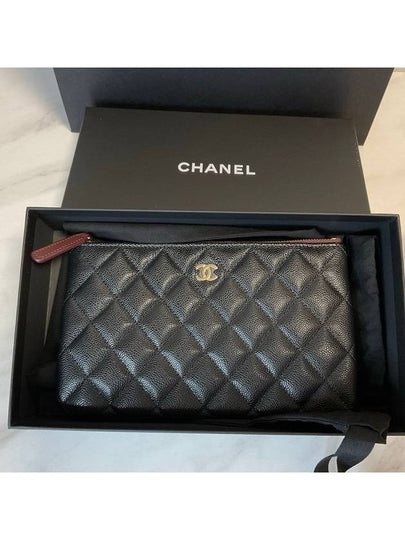 CC Logo Small Leather Pouch Bag Black - CHANEL - BALAAN 2