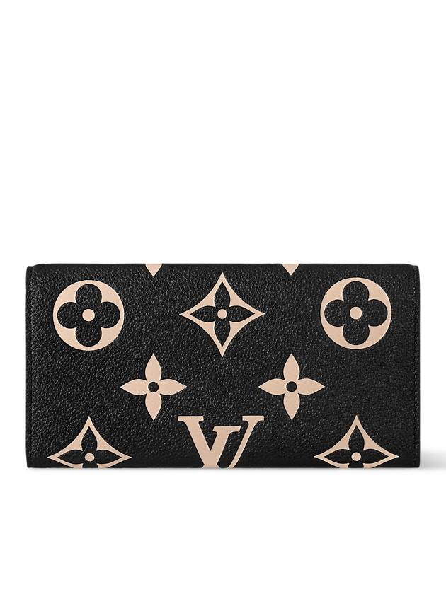 Emilie Bicolor Monogram Empreinte Leather Half Wallet Black - LOUIS VUITTON - BALAAN 6