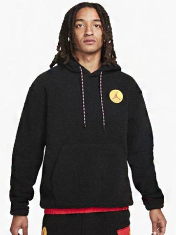 01-DH1111-010-Jordan-Essential Statement Fleece Hooded Shirt-Black - NIKE - BALAAN 1