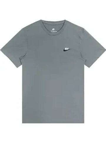 Sportswear Club Short Sleeve T-Shirt Grey - NIKE - BALAAN 1