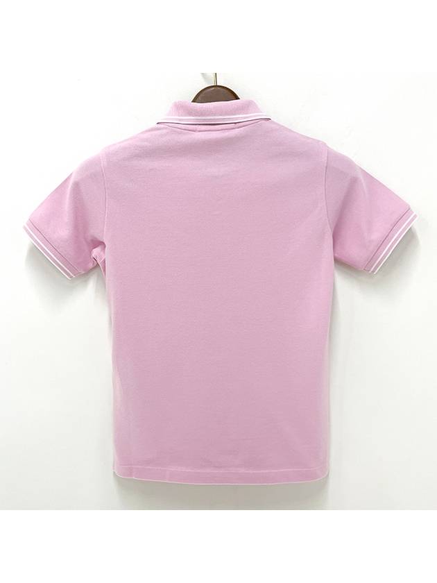 Kids Logo Patch Polo Short Sleeve T Shirt 6 8 Pink 801621348 V0080 - STONE ISLAND - BALAAN 2