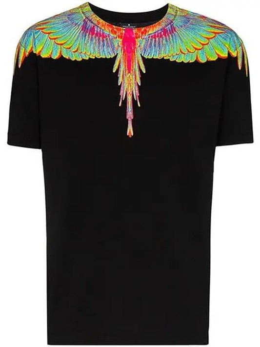 fluo neon short sleeve t-shirt black - MARCELO BURLON - BALAAN.