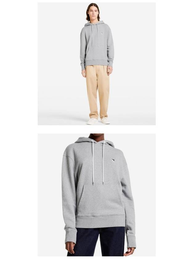 Grey Fox Head Patch Classic Hoodie Grey Melange - MAISON KITSUNE - BALAAN 6