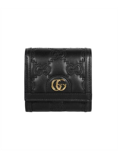 GG Matelassé Half Wallet Black - GUCCI - BALAAN 1