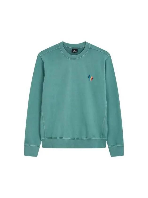 PS zebra embroidery crew neck sweatshirt green 271618 - PAUL SMITH - BALAAN 1