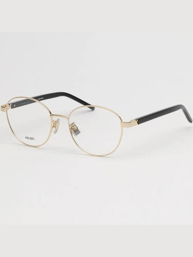 Glasses frame KZ50153F 032 gold frame glasses round frame - KENZO - BALAAN 5