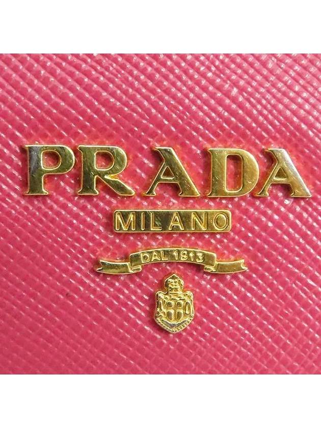 1M1440 SAFFIANO METAL PEONIA Pink gold logo chain WOC mini cross bag - PRADA - BALAAN 4