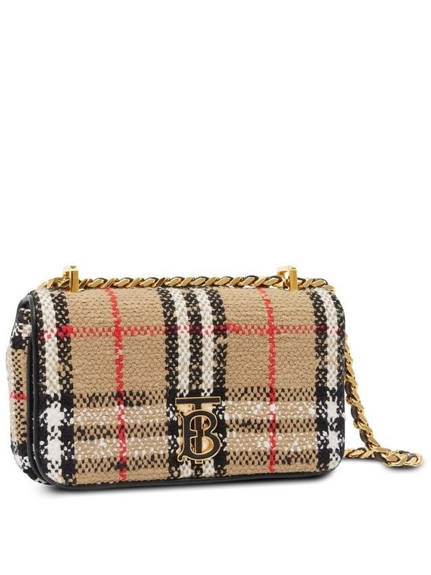 TB Logo Check Bouclé Mini Lola Cross Bag Beige - BURBERRY - BALAAN 5