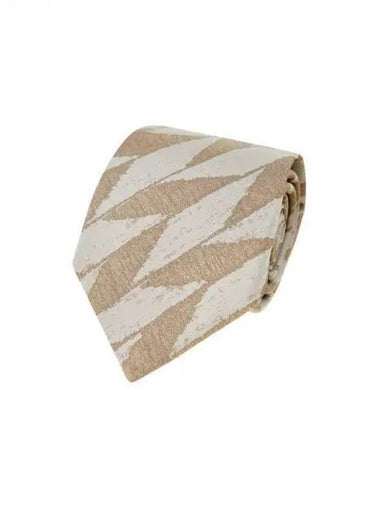 Men s Rhombus Pattern Silk Tie Natural 271007 - GIORGIO ARMANI - BALAAN 1