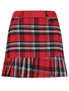 Women s Check Pleated Culotte Skirt BMU4A136W - LUX GOLF - BALAAN 4