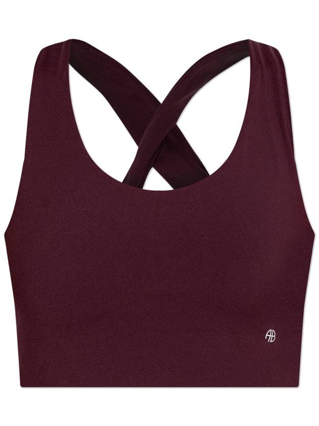 Anine Bing Yuna Bra From The Sport Collection, Women's, Burgundy - ANINE BING - BALAAN 1