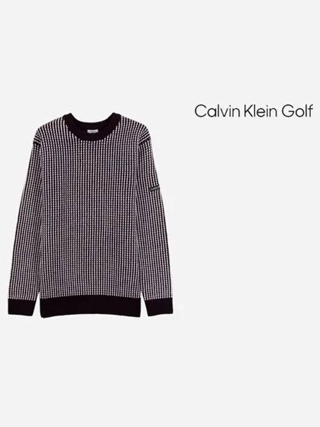 Men s jacquard knit sweater CA1SW240314 - CALVIN KLEIN GOLF - BALAAN 7