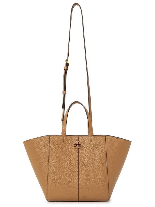 McGraw Carryall Logo Patch Tote Bag Brown - TORY BURCH - BALAAN 10