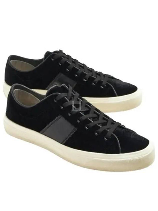 Suede Low Top Sneakers Black - TOM FORD - BALAAN 2