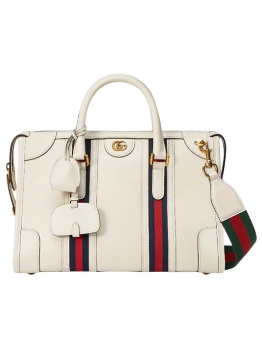 Double G Small Top Handle Bag White - GUCCI - BALAAN.