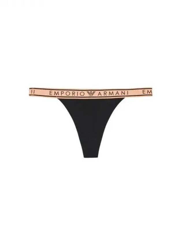 UNDERWEAR Women s Line Logo Banding Cotton Thongs Black 271602 - EMPORIO ARMANI - BALAAN 1