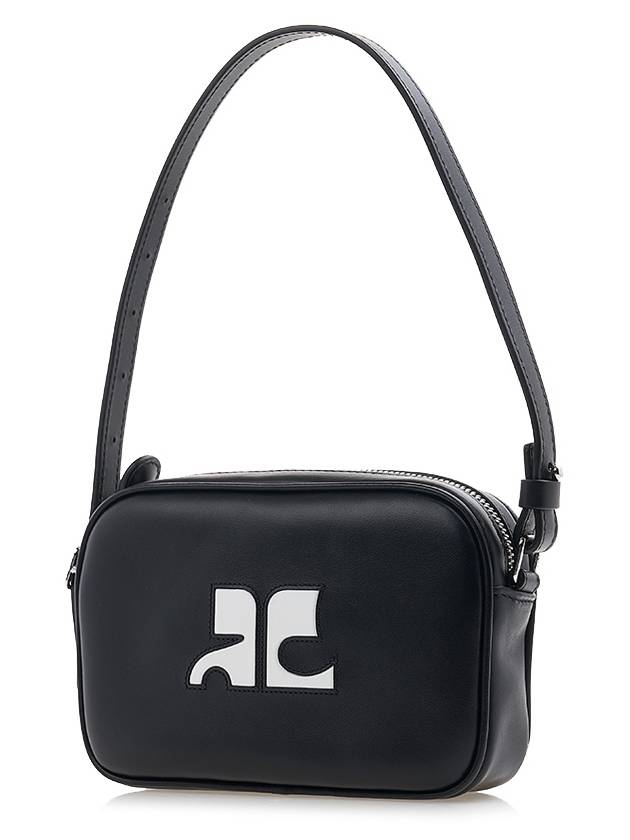 Camera Slim Leather Shoulder Bag Black - COURREGES - BALAAN 4