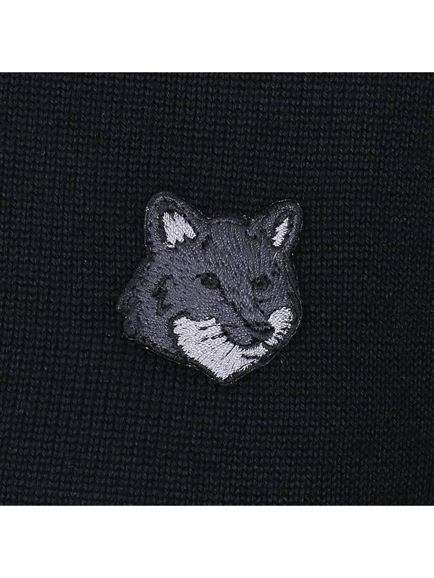 Bold Fox Head Patch Regular Cardigan Black - MAISON KITSUNE - BALAAN 7