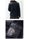 Merino Wool Padded Cardigan Navy - MONCLER - BALAAN 7