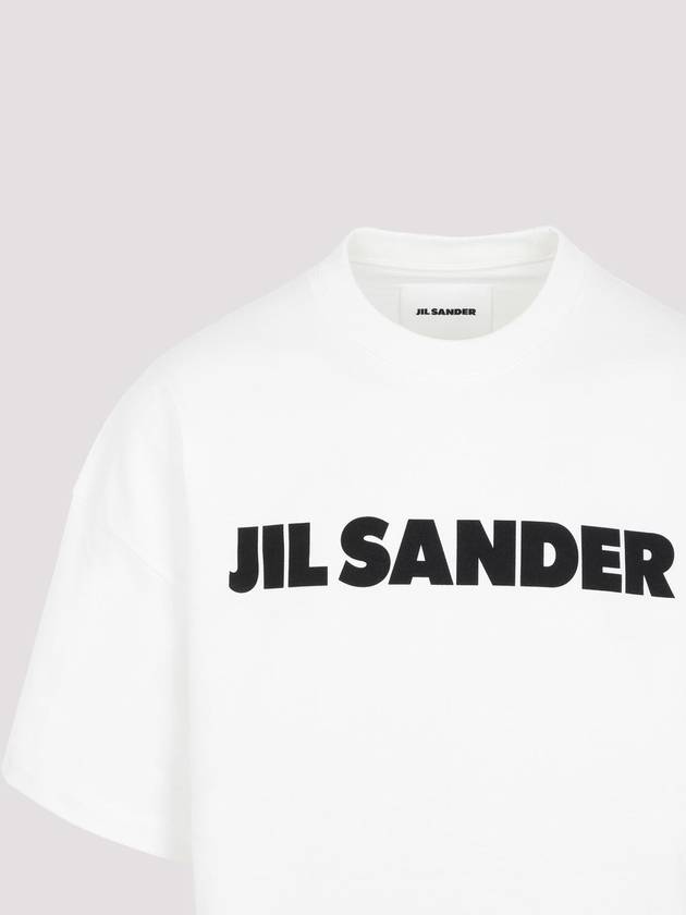 Men's Logo Cotton Short Sleeve T-Shirt White - JIL SANDER - BALAAN 4