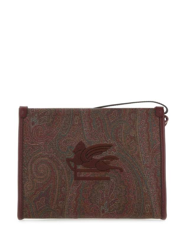 Paisley Clutch Bag Brown - ETRO - BALAAN 1